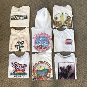 Lot of Surfer Girl style of tops. Size 12/14
